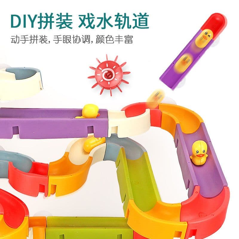 image-Children's Sliding Puzzle Toy - Large Building Block Wall Slide