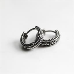 image-PS796 Titanium Steel Retro Earrings Men Women