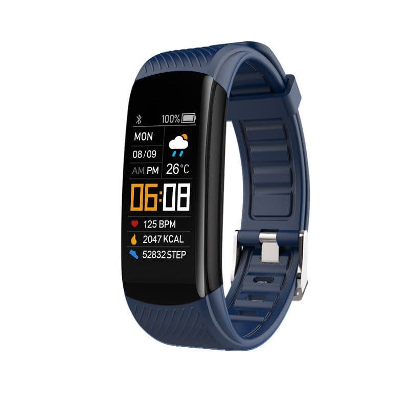 image-Oppo Apple Smart Sports Bracelet - Black Waterproof Health Monitor