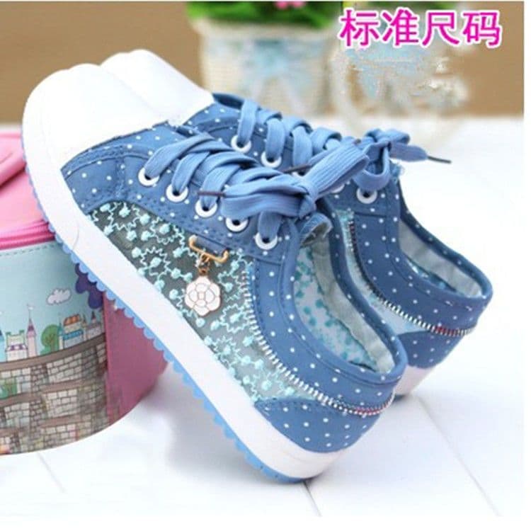 image-Korean Version Canvas Flat Shoes - Women's Casual Sports (62 characters)