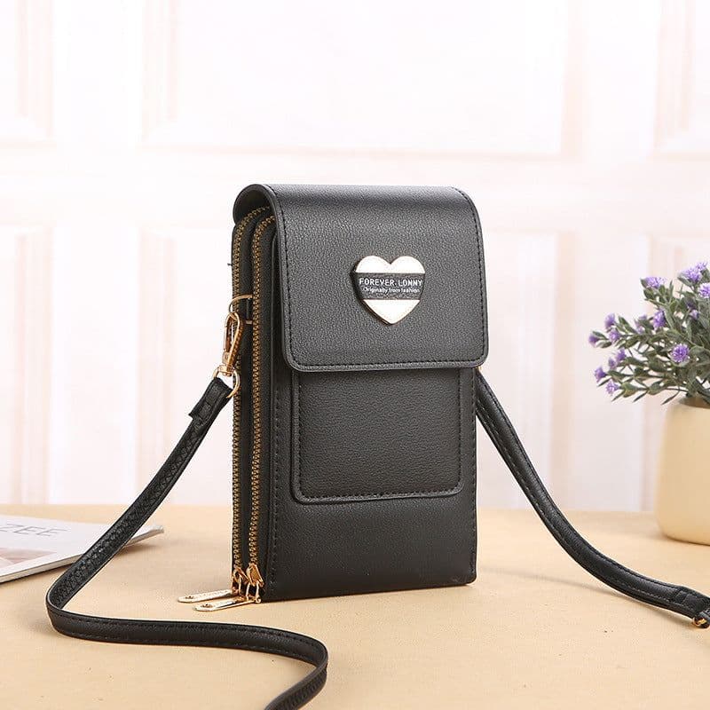 image-2022 new touch screen mobile phone bag female small oblique cute mobile phone small bag fashion wallet vertical section