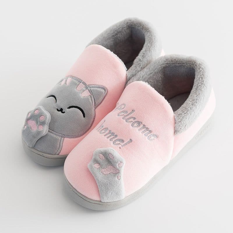 image-Cotton Slippers Women Men Couple Unisex Warm