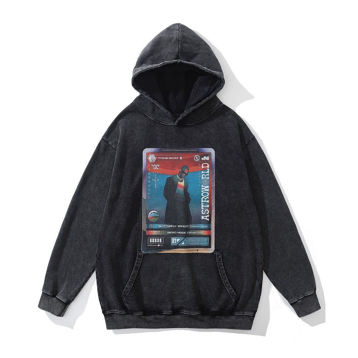 image-Cotton Fleece Hoodie - Kangaroo Pocket Loose Fit XXL