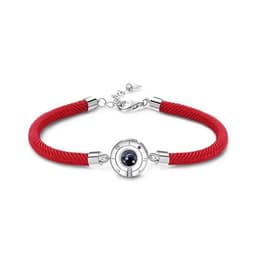 image-Couple Bracelets 100 Languages I Love You - Black Red