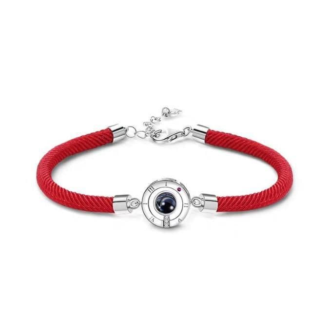 image-Couple Bracelets 100 Languages I Love You - Black Red