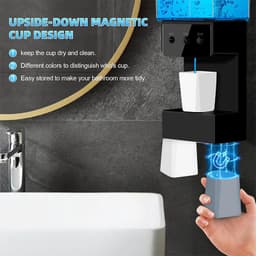 image-Intelligent Induction USB Mouthwash Dispenser - Black 400mL Built-in 1200mAh
