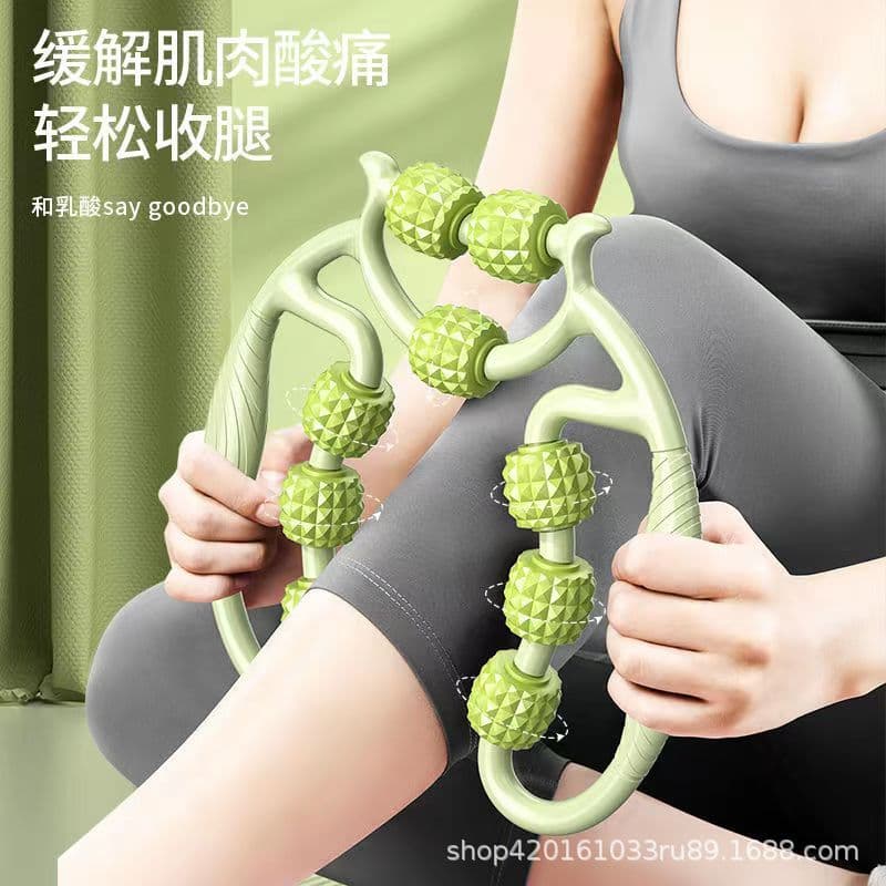 image-Roller Massager Muscle Relaxation Wheel - Green 12