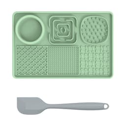 image-Pet Licking Mat - Blue Silica Gel Slow Feed Placemat, Gift (60 characters)