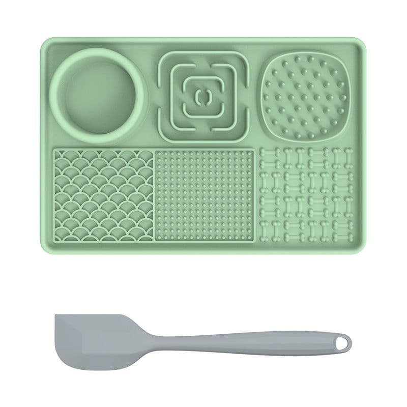 image-Pet Licking Mat - Blue Silica Gel Slow Feed Placemat, Gift (60 characters)