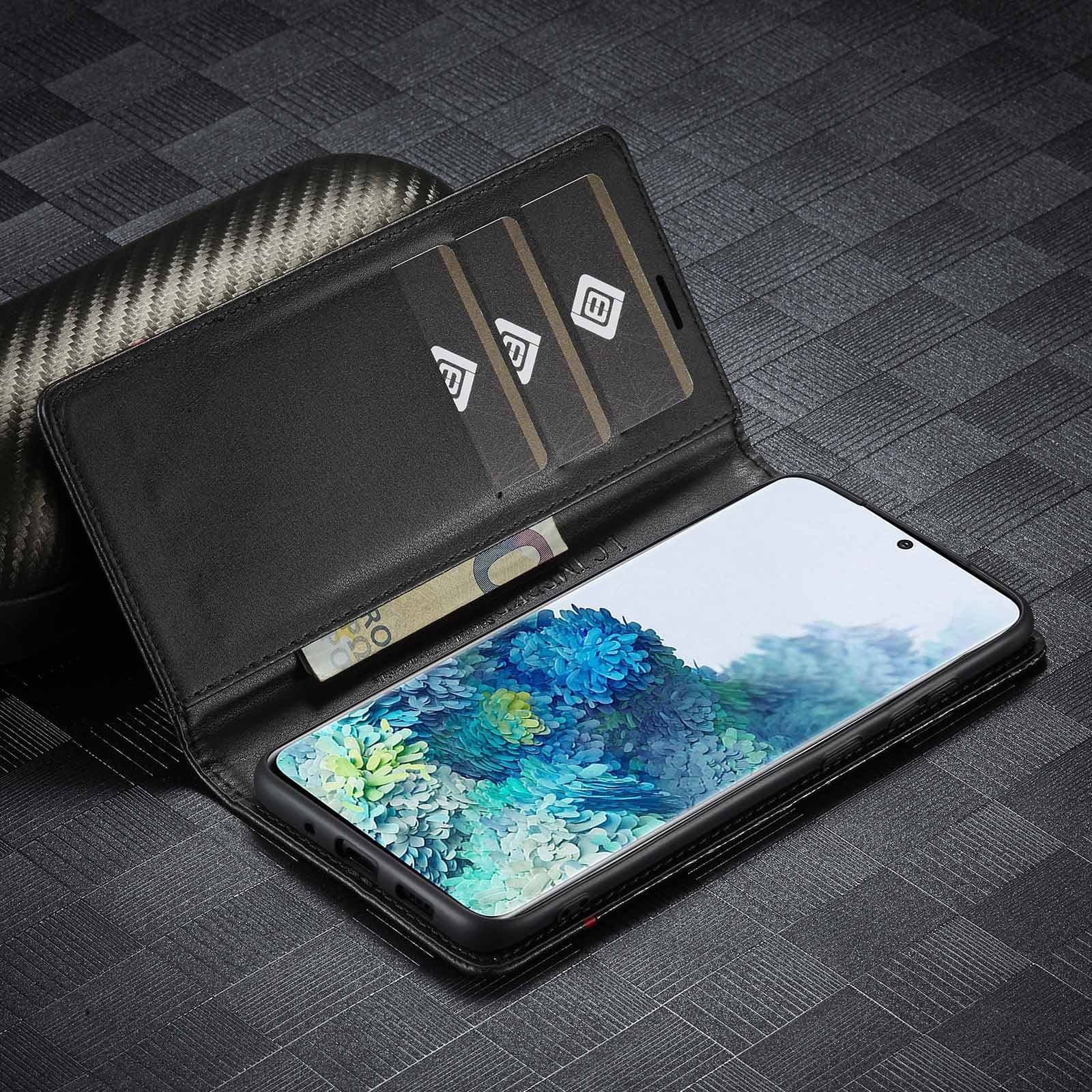 image-Samsung S22 Ultra Wallet Case - Black Flip Card Holder