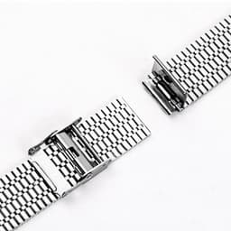 image-Apple Watch Metal Strap Fish Scale Seven Stainless Steel Double Safety Buckle
