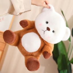 image-Internet celebrity Kapibala transforms into a bear plush toy, cute cross-dressing Capybara doll as a birthday gift for children