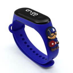 image-Best selling superman bracelet watch LED cartoon doll children's electronic watch student trend fashion swimming waterproof watch