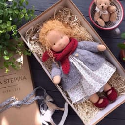 image-Waldorf Doll - Handmade Cotton Christmas Thumb Gift - Fu Luanna