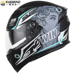 image-Coolqibao Motorcycle Full-Face Helmet Bluetooth XXL Gray