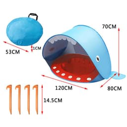 image-Whale Style Pink Playhouse Tent - Beach Tent for Kids Ages 4-6