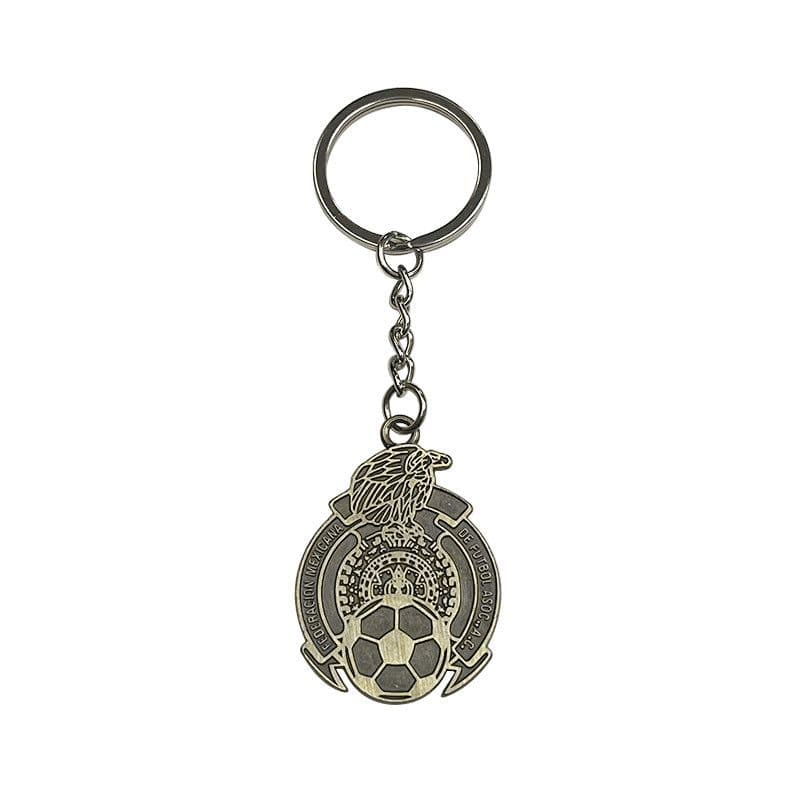 image-Football Team Logo Keychain - Zinc Alloy Metal