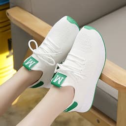 image-Women's Sports Mesh Running Shoes - Pink Low Cut