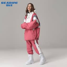 image-Men's Women's Ski Suit Waterproof Windproof Snowboard Snow Suit XXL Navy Blue