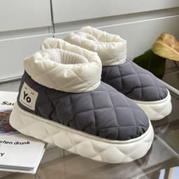 image-Men's High-Top Cotton Winter Snow Boots - Warm Non-Slip Slippers