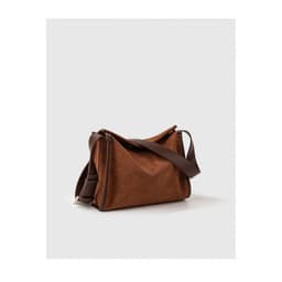 image-Women's Corduroy Tote Bag - Brown XL Cross-Body