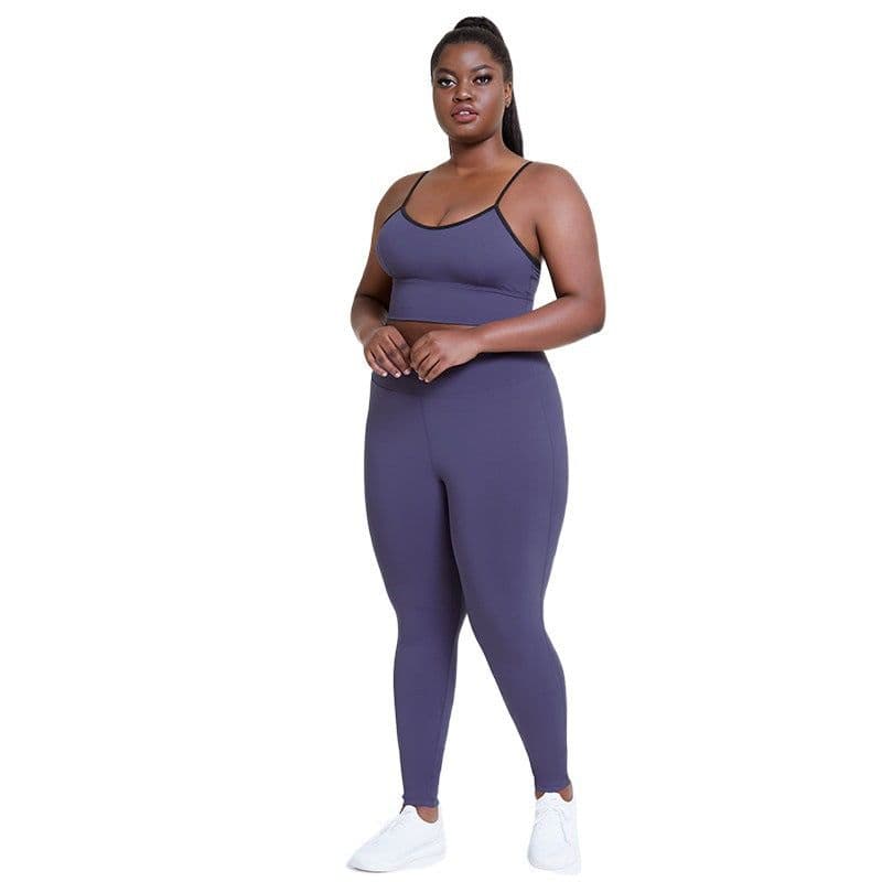 image-Women's Yoga Set - Milk Silk Leggings Bra