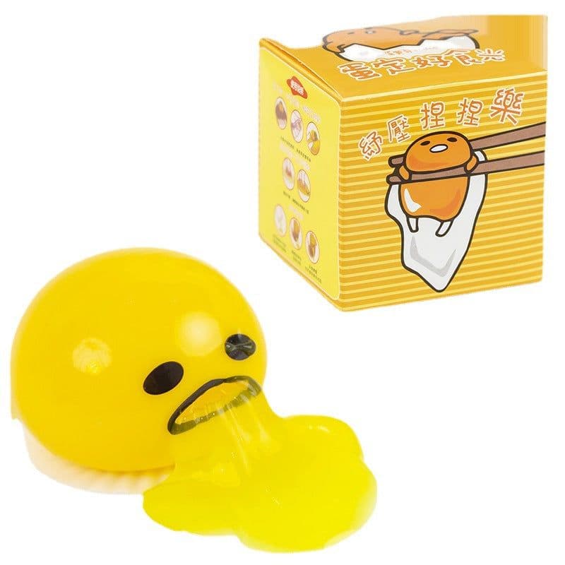 image-Vomiting Egg Yolk Gudetama Squeeze Lazy Egg Popular Toys Weibo Same Style Hot Selling Novel Toys Manufacturer Wholesale