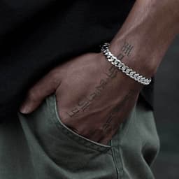 image-Stainless Steel Cuban Chain Bracelet - Gold 12mm Zircon