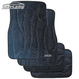 image-Car Floor Mats Set 4-Piece Universal Suede Black