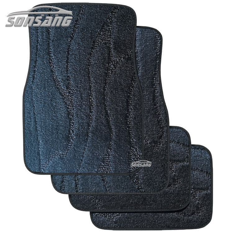 image-Car Floor Mats Set 4-Piece Universal Suede Black