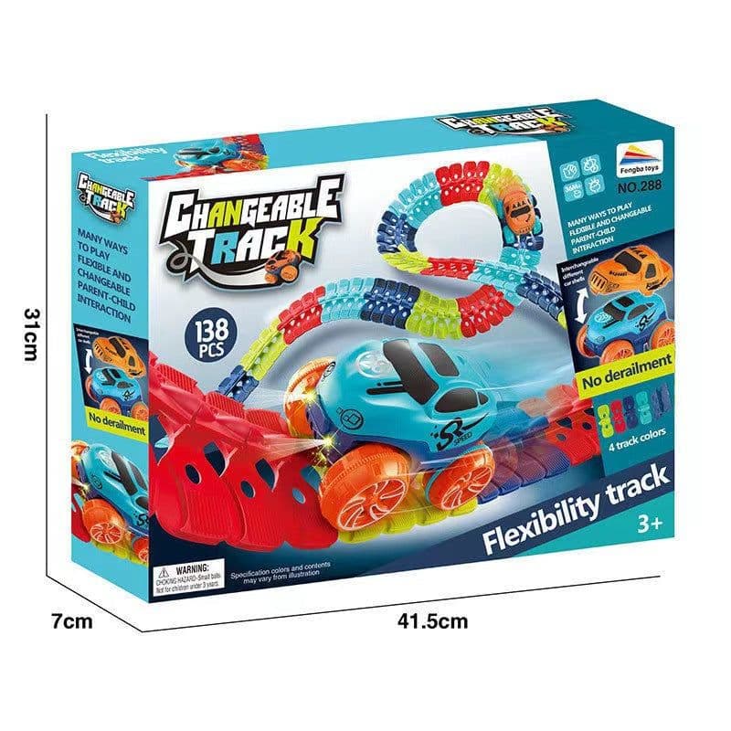 image-Kids Electric Track Car Set - DIY Climbing Coaster