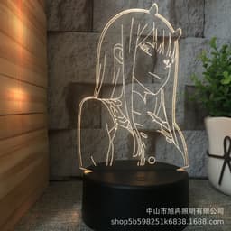 image-3D Night Light LED USB Desk Lamp Touch Remote Control Modern Minimalist