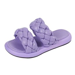 image-Women's 2021 Summer Beach Sandals - Thick Bottom Roman Style - Black PU