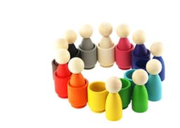 image-Wooden Bead Matching Game for Kids, 3-6 Years Color Recognition Toy