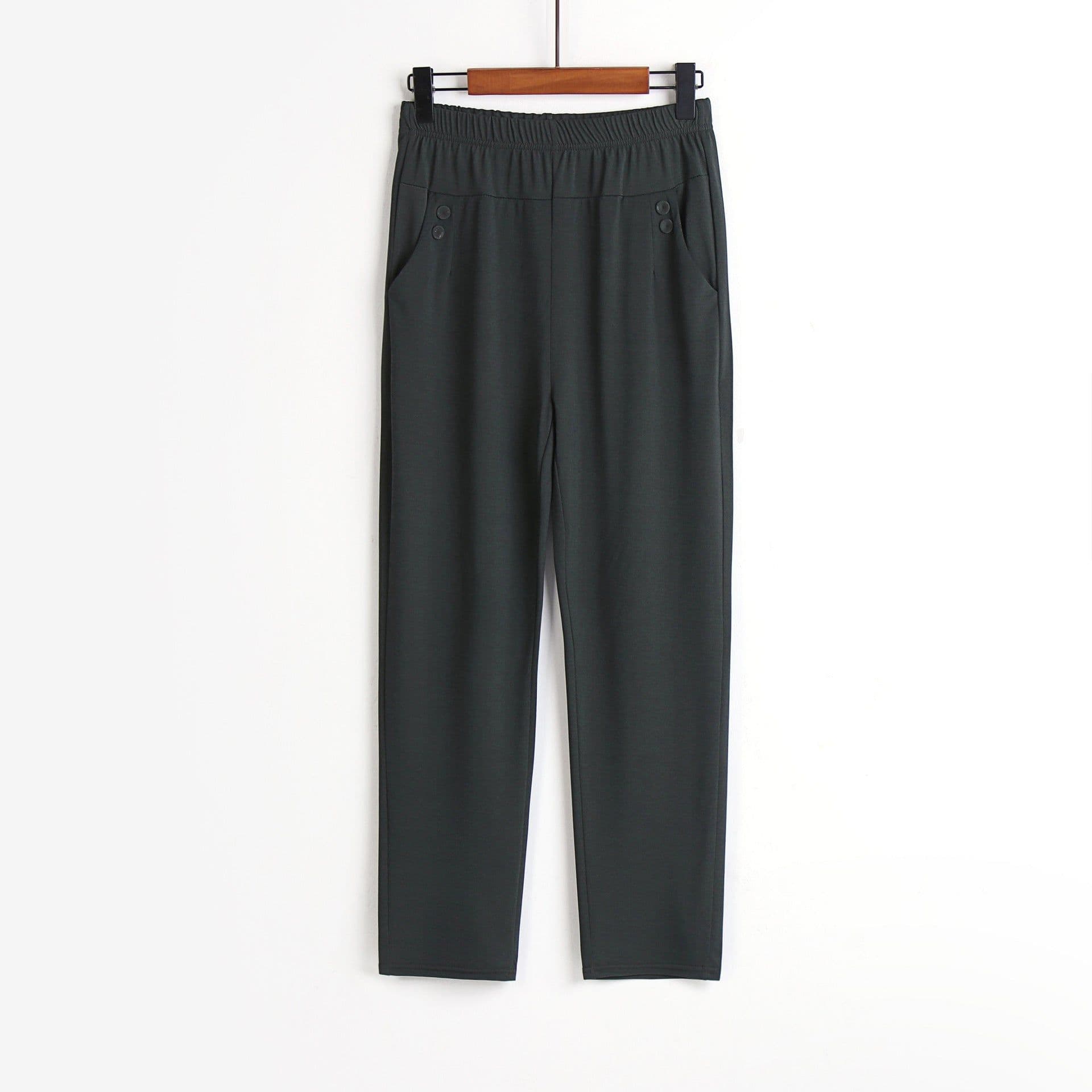 image-Star Rain Cropped Pants - Army Green Tencel