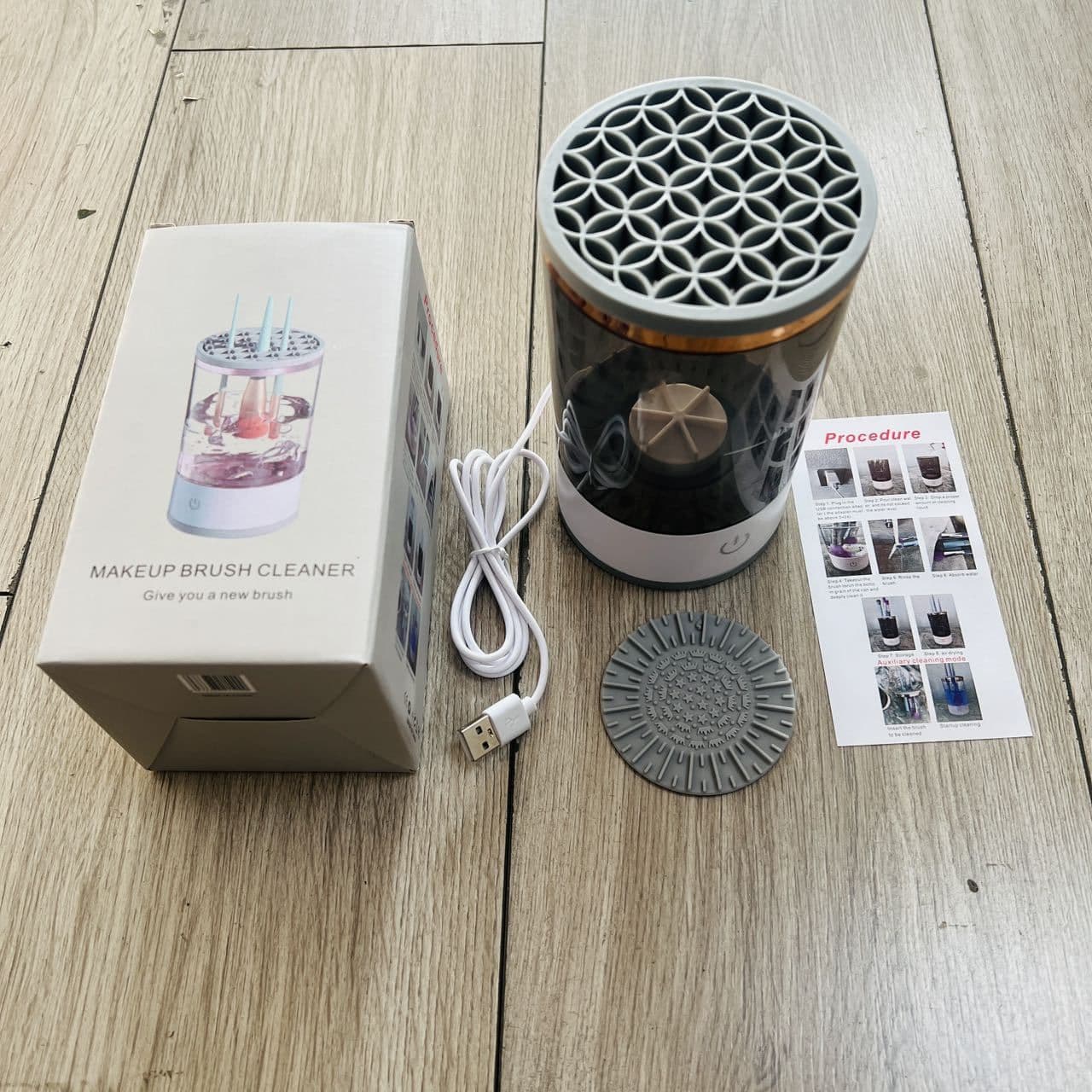 image-Electric Makeup Brush Cleaner - Rechargeable Automatic