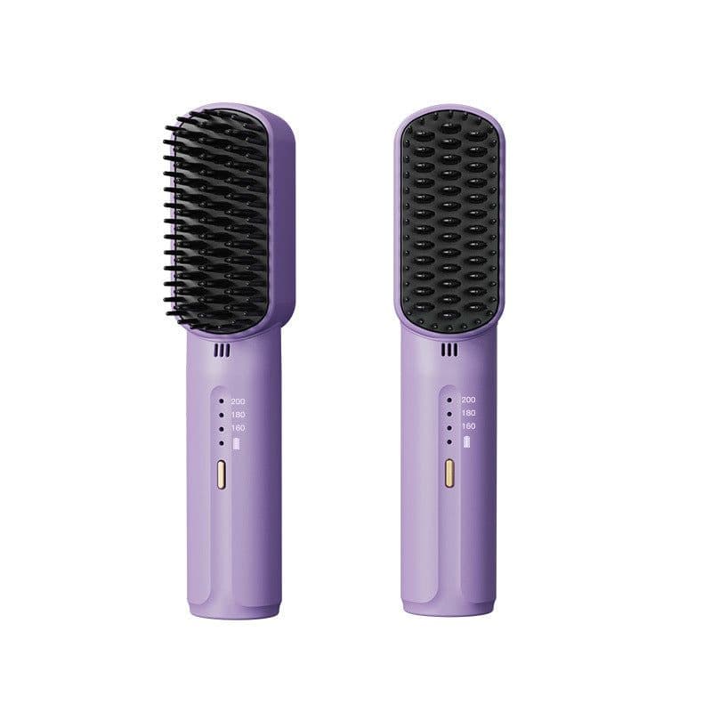 image-Cordless Hair Straightening Comb - Ionic Black