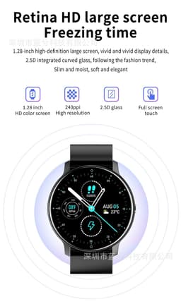 image-lormocat ZL02D Smart Watch - Yellow Heart Rate Blood Oxygen Monitor 1.28" IPS Screen