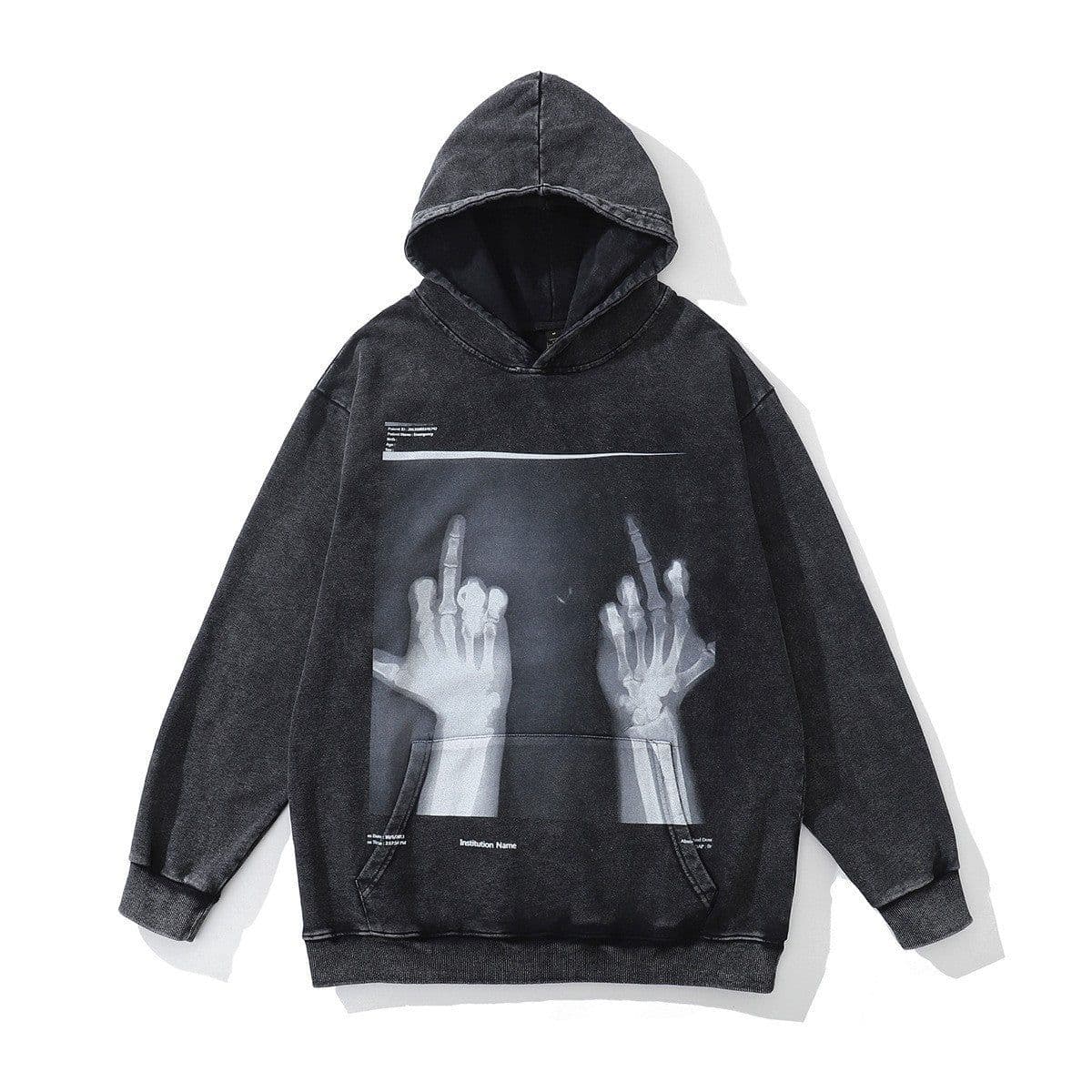 image-Cotton Fleece Hoodie - Kangaroo Pocket Loose Fit XXL
