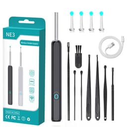 image-Visual Ear Pick Endoscope 3.6mm WiFi Black