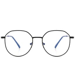 image-Xiaohongshu Douyin anti-blue light radiation mobile phone glasses polygonal myopia men and women Korean version of the tide flat light glasses frame