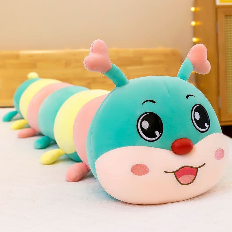 image-Colorful Caterpillar Plush Toy Doll Sleeping Pillow Girls Cute Super Soft Doll Cloth Doll Leg Leg