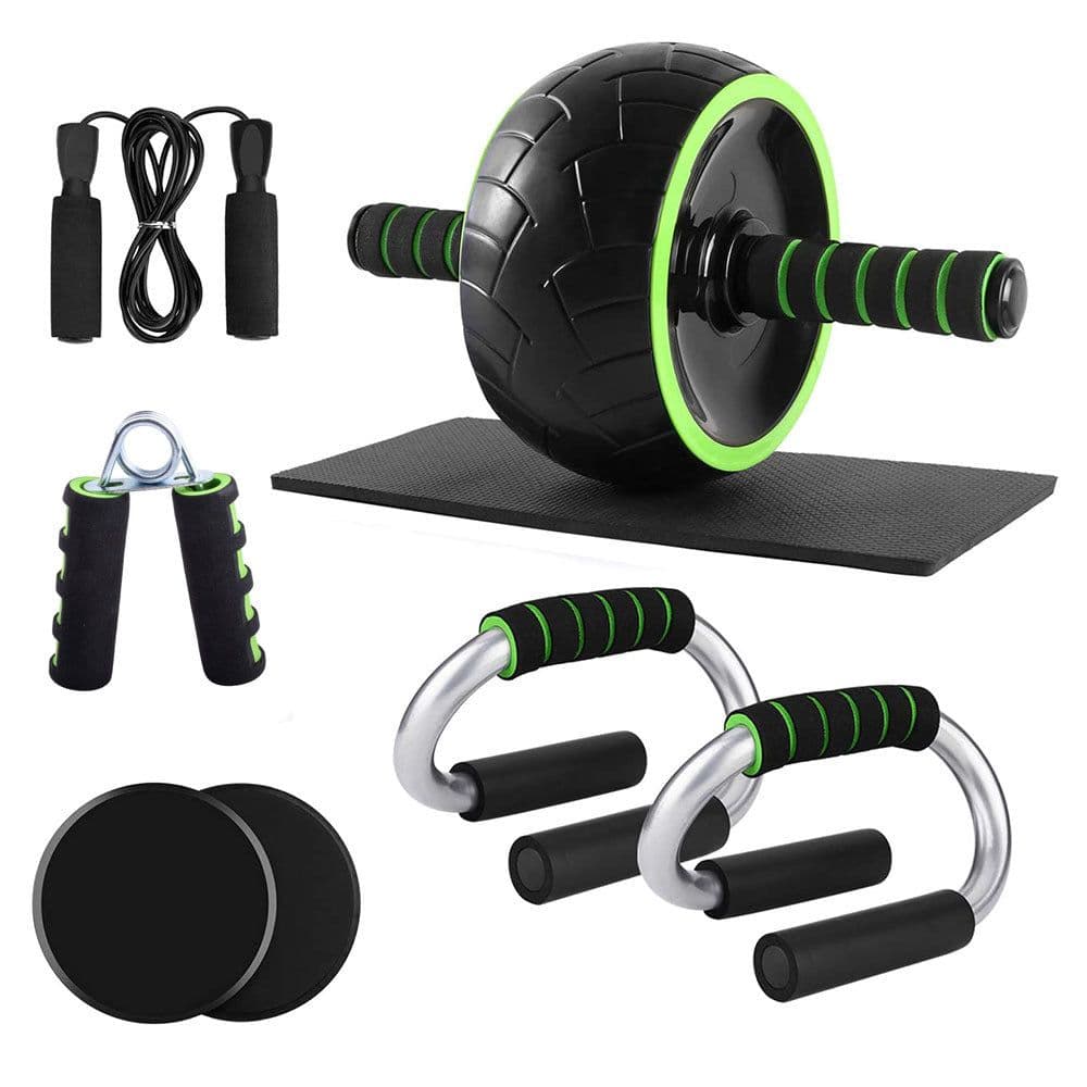 image-LEATOU Ab Wheel 7-Piece Indoor Fitness Equipment Set - LT-TZ32