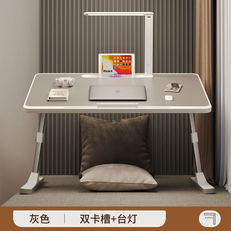 image-Small table with desk lamp foldable lift bed desk student writing bay window bedroom dormitory bed computer desk