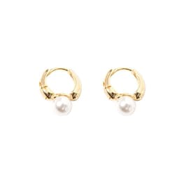 image-Gold-plated French-style Pearl Earrings, Retro Chic, High-End (59 characters)