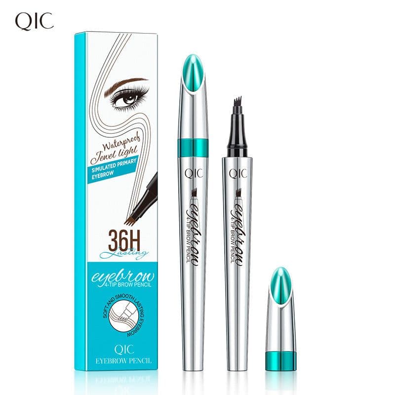 image-QIC Four-Fork Eyebrow Pencil Waterproof Gray