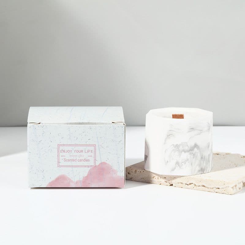 image-Wholesale handmade soy wax ins wind scented candle creative handmade gift gypsum essential oil scented candle cross-border