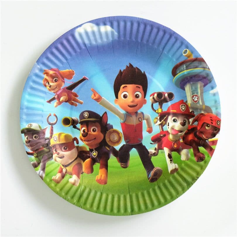 image-Kids Paper Cups & Plates - Dog Party Supplies 16 Set