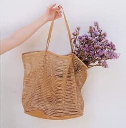 image-European Large Capacity Beach Tote Bag - Mesh