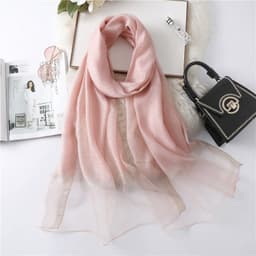 image-Polyester Long Scarf - Light Grey 90x200cm